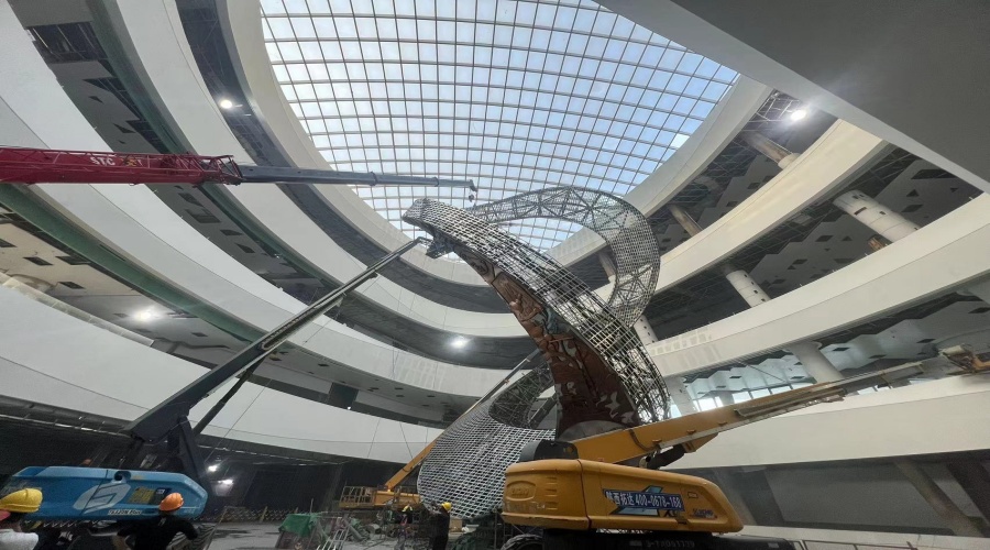 GRG構件安裝現場 GRG構件安裝現場