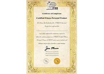 IFBB职业国际私人健身教练证书